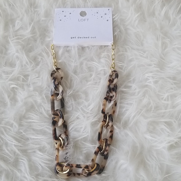 ❤New Loft Animal Print Chain Link Necklace 20 inch - Picture 3 of 3